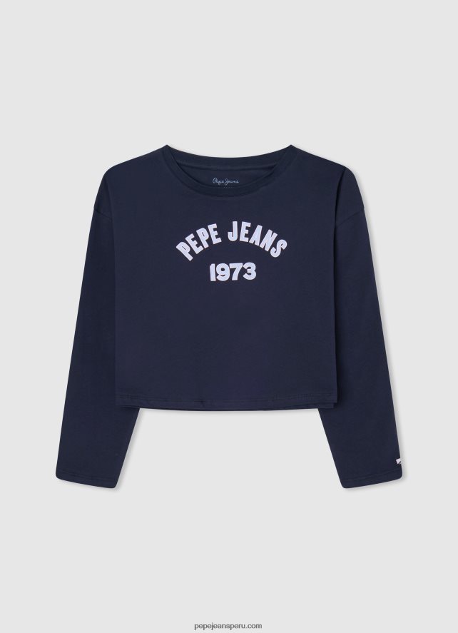chica camiseta sin mangas con detalles calados Pepe Jeans 44JTZ1438 mousse - Imagen 3