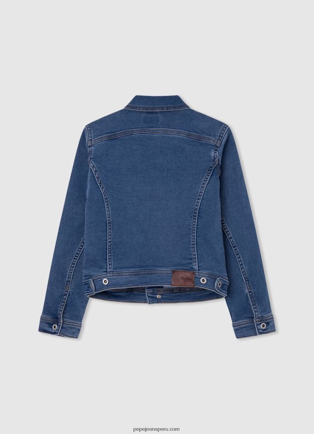 chica chamarra de mezclilla New Berry de ajuste regular Pepe Jeans 44JTZ1358 mezclilla - Imagen 2