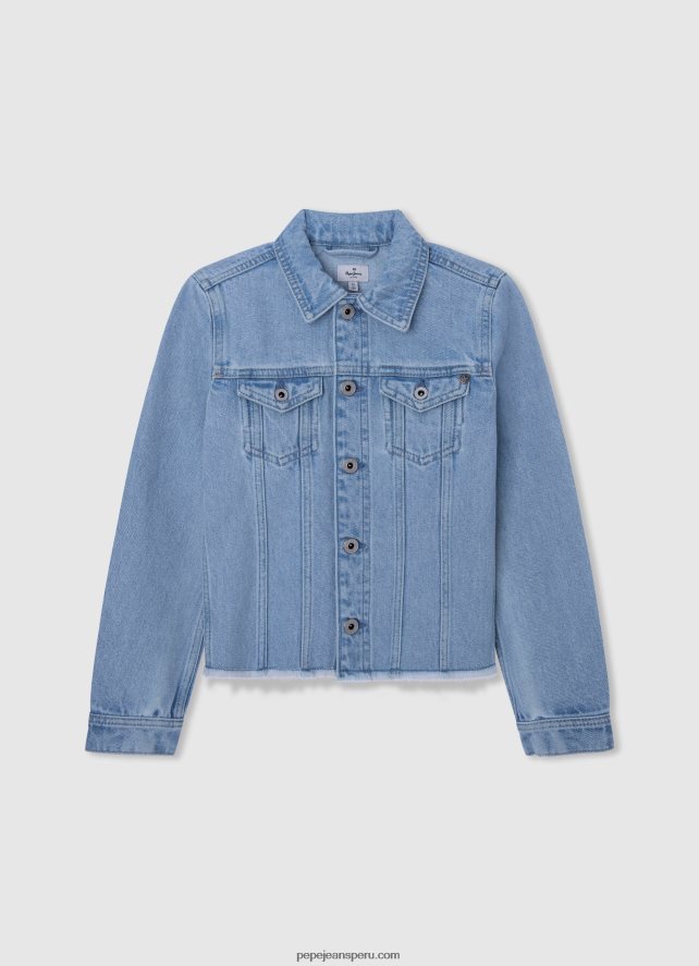 chica chamarra de mezclilla New Berry de ajuste regular Pepe Jeans 44JTZ1358 mezclilla - Imagen 4