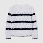 chica jersey calado con motivo de rayas Pepe Jeans 44JTZ1410 mousse