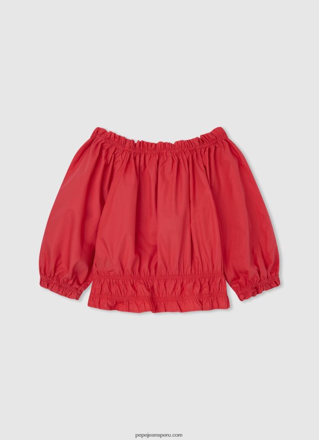 chica top corto sigrid Pepe Jeans 44JTZ1447 estudio rojo - Imagen 2