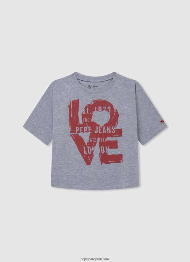 chica top corto sigrid Pepe Jeans 44JTZ1447 estudio rojo - Imagen 4