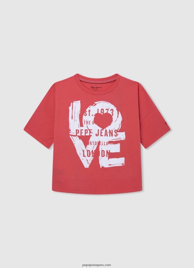 chica top corto sigrid Pepe Jeans 44JTZ1447 estudio rojo - Imagen 5