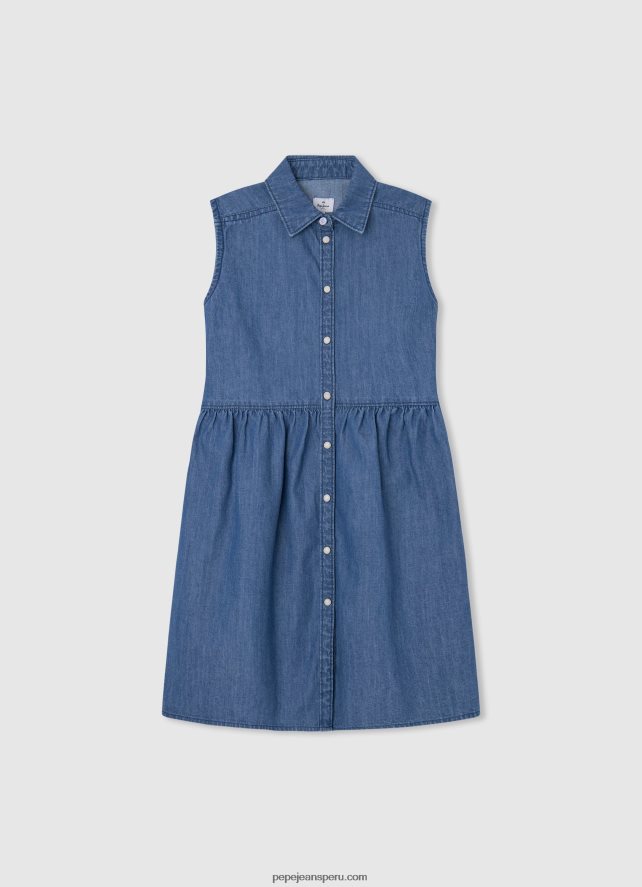 chica vestido corto con cuello redondo Pepe Jeans 44JTZ1388 bahía - Imagen 5