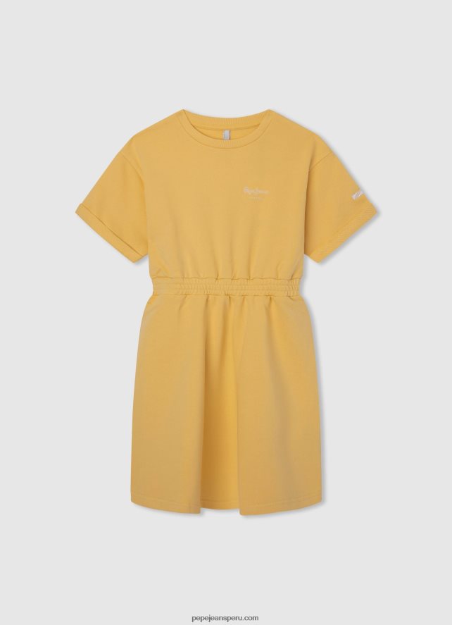 chica vestido corto con rayas degradadas Pepe Jeans 44JTZ1392 Rosa suave - Imagen 5