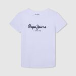 chico camiseta básica con logo Pepe Jeans 44JTZ1607 blanco