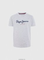 chico camiseta básica con logo Pepe Jeans 44JTZ1629 gris marga