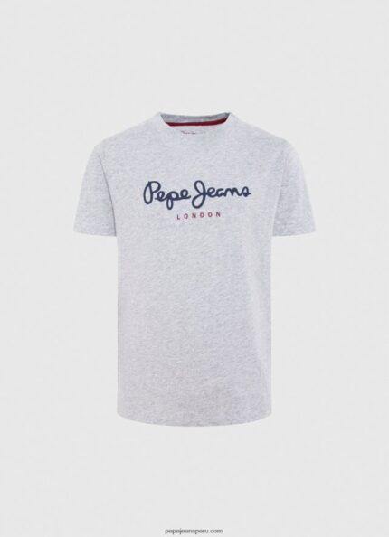 chico camiseta básica con logo Pepe Jeans 44JTZ1629 gris marga