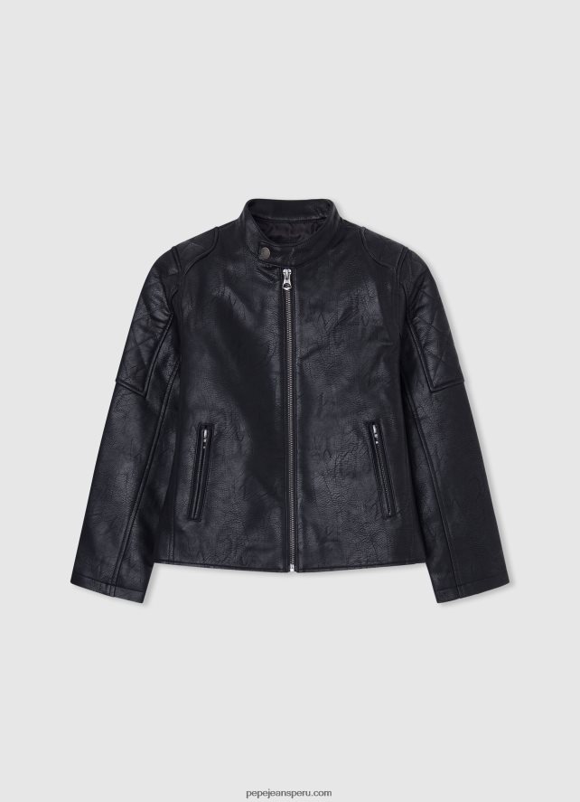 chico_chamarra_biker_con_hombros_acolchados_pepe_jeans_44jtz1571_negro.jpg chico chamarra biker con hombros acolchados Pepe Jeans 44JTZ1571 negro - Imagen 1