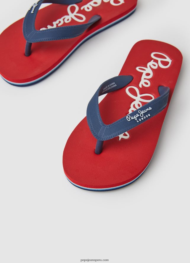chico chanclas de playa básicas bay beach Pepe Jeans 44JTZ1556 rojo - Imagen 3