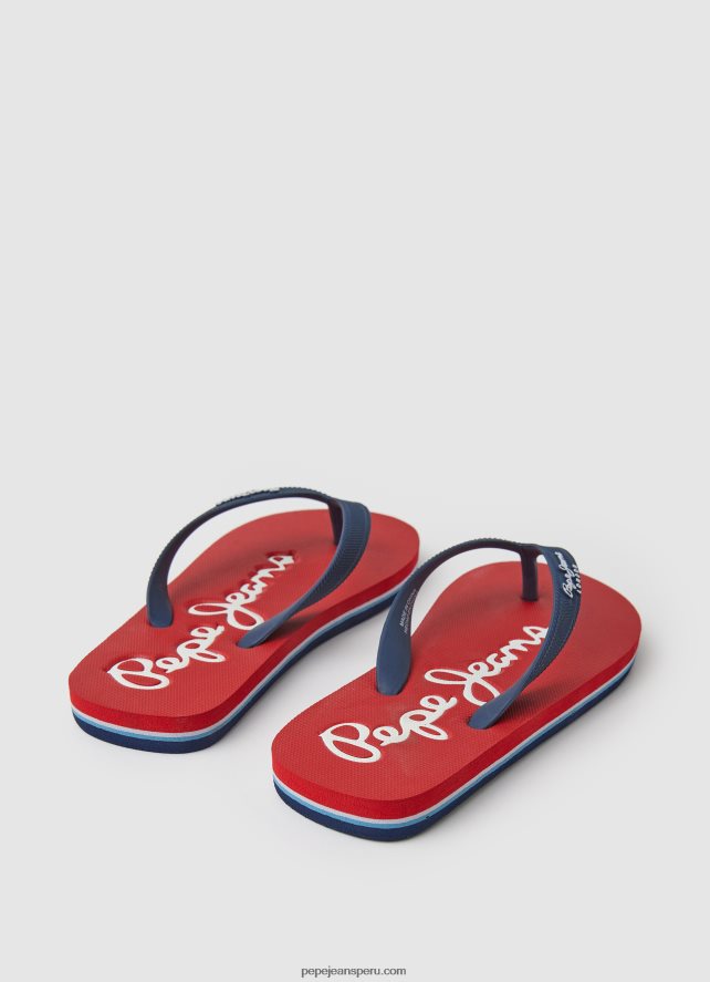 chico chanclas de playa básicas bay beach Pepe Jeans 44JTZ1556 rojo - Imagen 4