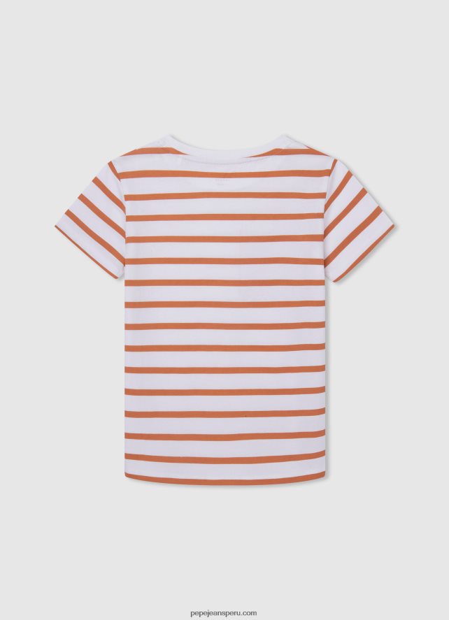 chico playera con logo en el bolsillo delantero Pepe Jeans 44JTZ1638 calabaza naranja - Imagen 2
