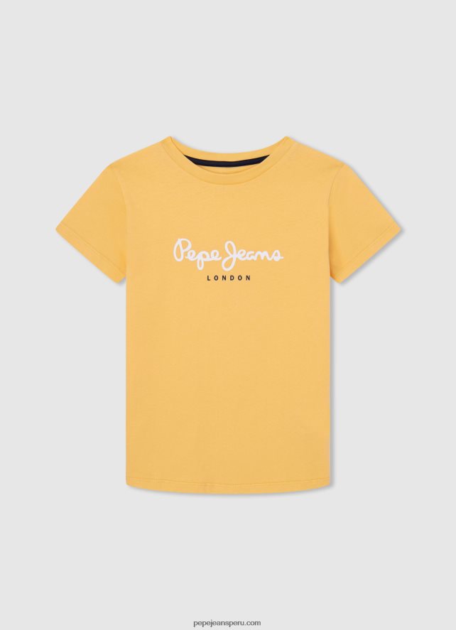 chico playera con logo en el bolsillo delantero Pepe Jeans 44JTZ1638 calabaza naranja - Imagen 4