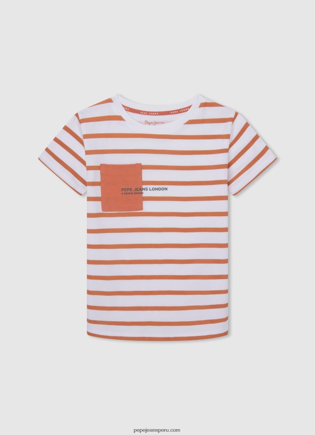 chico playera con logo en el bolsillo delantero Pepe Jeans 44JTZ1638 calabaza naranja - Imagen 1