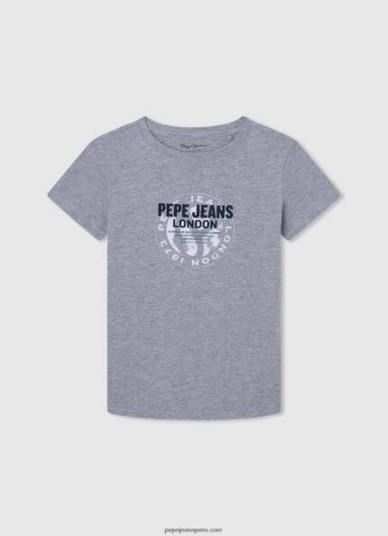 chico playera con logo estampado Pepe Jeans 44JTZ1634 gris marga