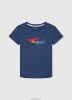 chico playera con logo estampado Pepe Jeans 44JTZ1643 blanquecino - Imagen 5