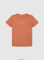 chico playera con logo estampado Pepe Jeans 44JTZ1651 calabaza naranja