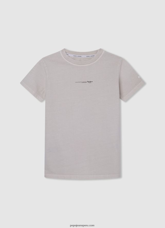 chico playera con logo vertical Pepe Jeans 44JTZ1628 blanqueador azul - Imagen 4