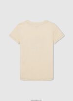 chico playera con logo y efecto desgastado Pepe Jeans 44JTZ1615 Marfil - Imagen 2