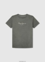 chico playera con logo y efecto desgastado Pepe Jeans 44JTZ1615 Marfil - Imagen 5
