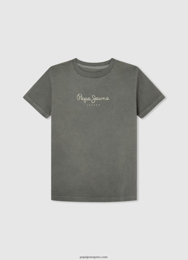 chico playera con logo y efecto desgastado Pepe Jeans 44JTZ1615 Marfil - Imagen 5
