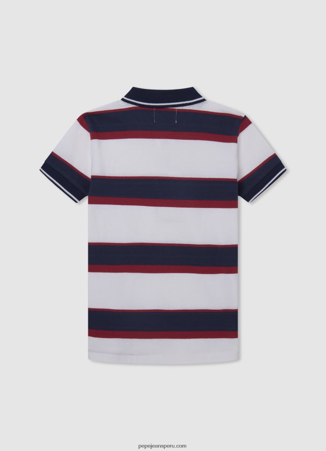 chico playera tipo polo con estampado de rayas Pepe Jeans 44JTZ1670 jarman - Imagen 2