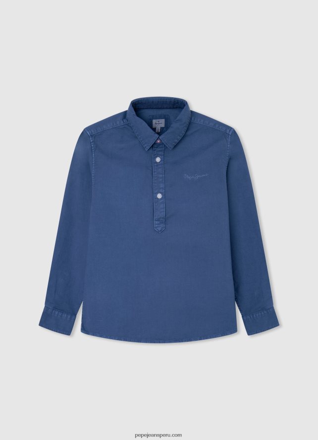 chico polo de piqué con logo bordado Pepe Jeans 44JTZ1666 gris marga - Imagen 4