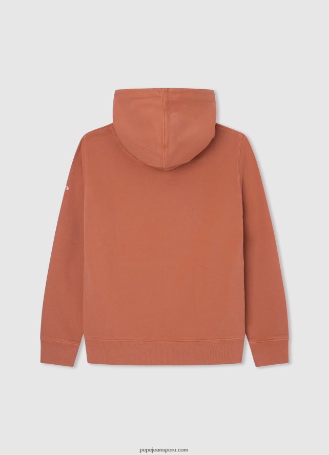 chico suéter con capucha de algodón Pepe Jeans 44JTZ1598 calabaza naranja - Imagen 2