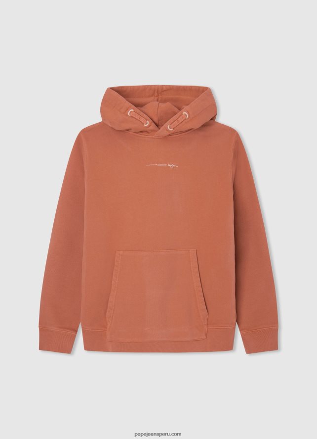 chico suéter con capucha de algodón Pepe Jeans 44JTZ1598 calabaza naranja - Imagen 1