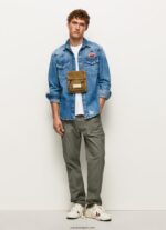 hombres camisa de mezclilla de corte estándar Noah Pepe Jeans 44JTZ1049 mezclilla