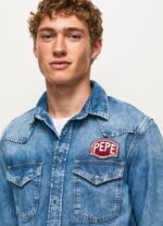 hombres camisa de mezclilla de corte estándar Noah Pepe Jeans 44JTZ1049 mezclilla - Imagen 3