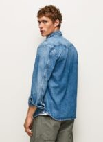 hombres camisa de mezclilla de corte estándar Noah Pepe Jeans 44JTZ1049 mezclilla - Imagen 4