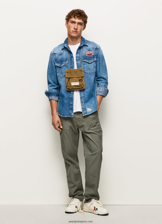 hombres camisa de mezclilla de corte estándar Noah Pepe Jeans 44JTZ1049 mezclilla - Imagen 1