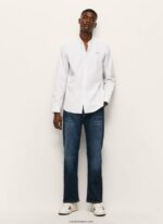 hombres camisa dobby a rayas lisselton Pepe Jeans 44JTZ1064 blanco - Imagen 2