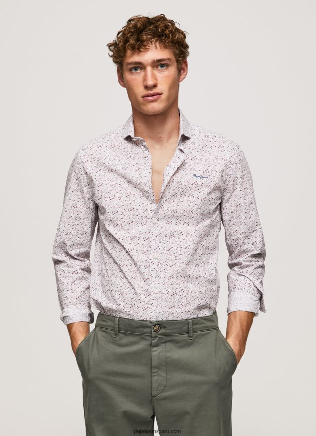 hombres camisa Lenora slim de popelina Pepe Jeans 44JTZ1075 blanco - Imagen 2