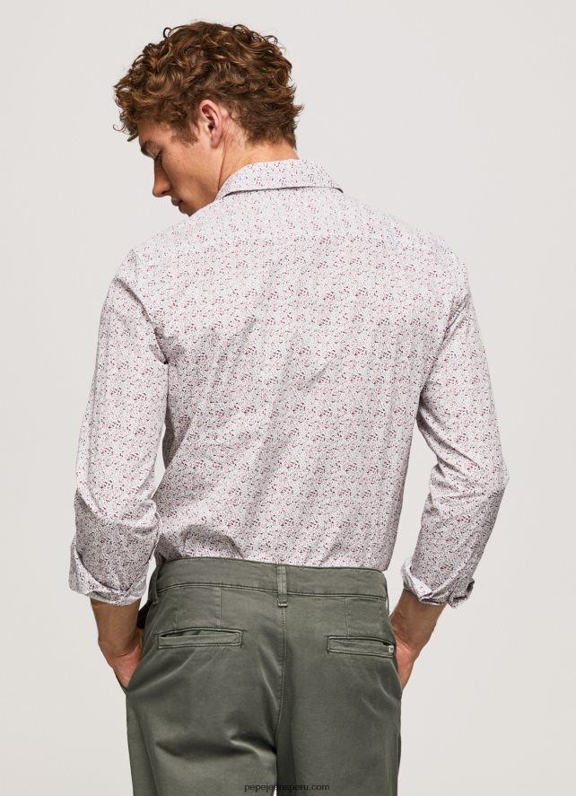 hombres camisa Lenora slim de popelina Pepe Jeans 44JTZ1075 blanco - Imagen 4