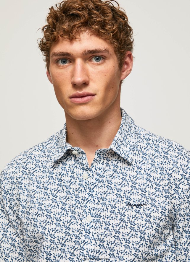 hombres camisa lou slim fit de popelina Pepe Jeans 44JTZ1070 blanco - Imagen 3