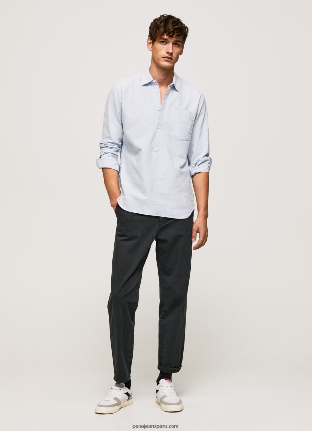 hombres_camisa_oxford_de_corte_estandar_lawson_pepe_jeans_44jtz1052_blanqueador_azul.jpg hombres camisa oxford de corte estándar Lawson Pepe Jeans 44JTZ1052 blanqueador azul - Imagen 1