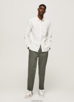 hombres camisa oxford de corte regular fabio Pepe Jeans 44JTZ1031 blanco - Imagen 2