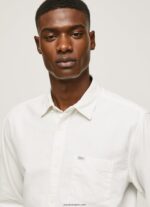 hombres camisa oxford de corte regular fabio Pepe Jeans 44JTZ1031 blanco - Imagen 3