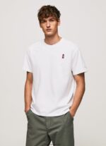 hombres camiseta cabina telefónica Pepe Jeans 44JTZ984 blanco