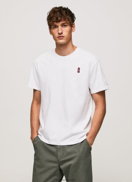 hombres camiseta cabina telefónica Pepe Jeans 44JTZ984 blanco