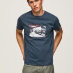 hombres camiseta con estampado de foto Pepe Jeans 44JTZ954 jarman