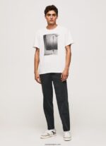 hombres camiseta con estampado de foto Pepe Jeans 44JTZ958 blanco - Imagen 2