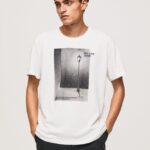 hombres camiseta con estampado de foto Pepe Jeans 44JTZ958 blanco