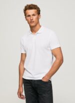 hombres camiseta con logo Pepe Jeans 44JTZ1085 blanco