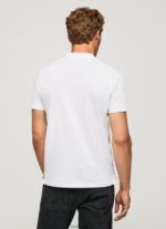hombres camiseta con logo Pepe Jeans 44JTZ1085 blanco - Imagen 4