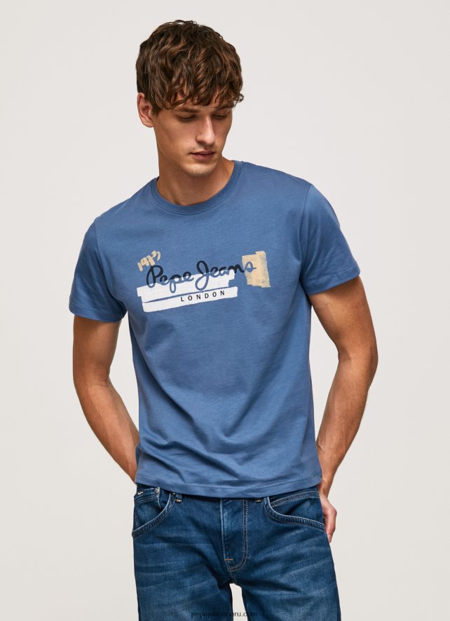hombres_camiseta_de_algodon_con_logo_de_pinceles_pepe_jeans_44jtz929_ozzy.jpg hombres camiseta de algodón con logo de pinceles Pepe Jeans 44JTZ929 ozzy - Imagen 1
