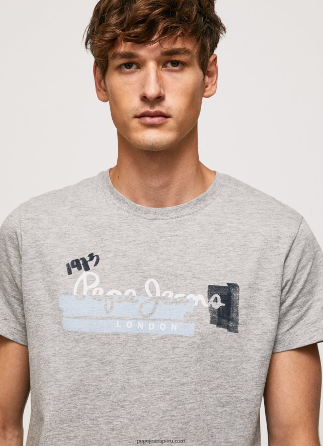 hombres_camiseta_de_algodon_con_logo_de_pinceles_pepe_jeans_44jtz931_gris_marga.jpg hombres camiseta de algodón con logo de pinceles Pepe Jeans 44JTZ931 gris marga - Imagen 1