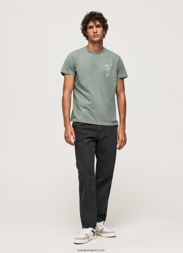 hombres camiseta de algodón lavado y teñido Pepe Jeans 44JTZ925 fundición - Imagen 2